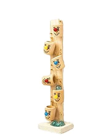 Buy ARUNAS Products Handcrafted Wooden Marble Slider Toy with Smiley ...