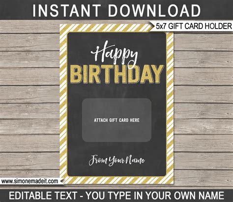 Free Birthday Gift Certificate Template