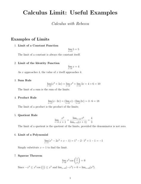 Image result for Calculus 1 Limits Examples