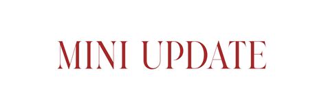 Image result for A Mini Update