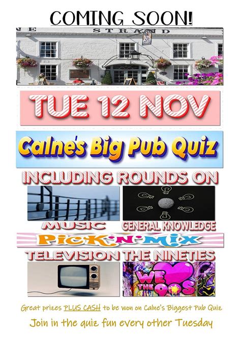 Quiz Night - Lansdowne Strand, The Strand, SN11 0EH Calne, United ...
