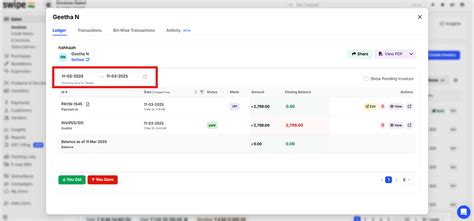 How to check the ledger entries as per the created date? - General - Swipe