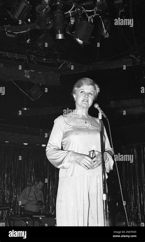 Actress Angela Lansbury at Obies (Off-Broadway) awards, May 19, 1975 ...