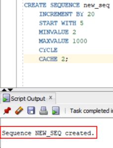 Image result for Sequence in Oracle SQL