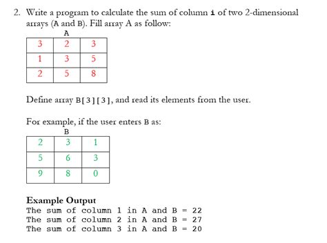 How to Find the Sum of a Column in a 2D Array Java 的图像结果