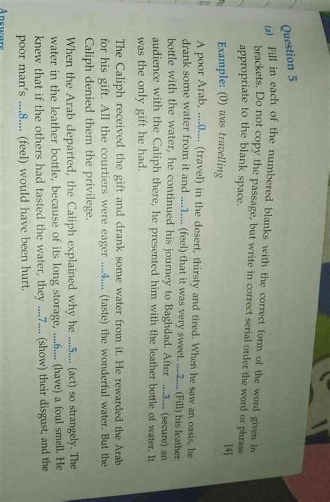 write the correct answer and explain why we use that form of verb there ...