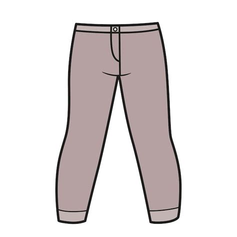 Variation de couleur de pantalon gris brun maigre pour coloriage isolé ...