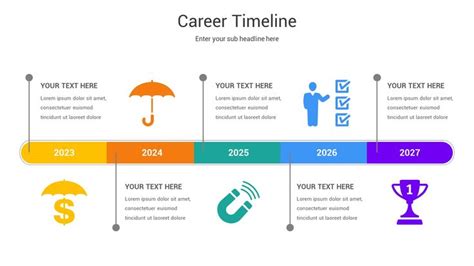 Career Timeline PowerPoint Template is a modern template that you can download and use for any ...