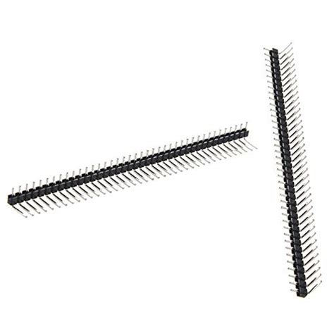 ELECTROPRIME 10 Pcs 1 x 40 Pin 2.54mm Pitch Single Row Right Angle PCB ...