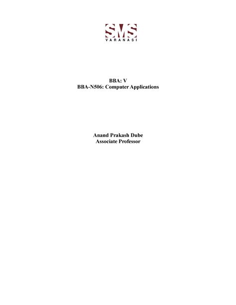 1. History and Characteristics of Computers - BBA: V BBA-N506: Computer ...