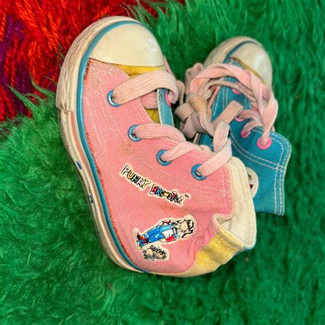 Vtg 1984 PUNKY BREWSTER Baby Shoes Size 5 1/2 Two Tone Mismatched Funky ...