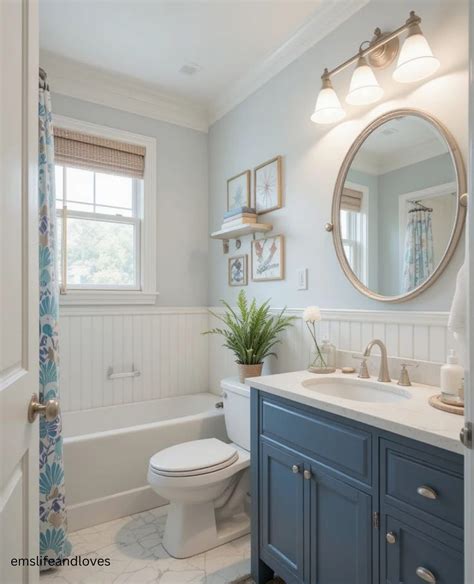 Pin by Lydia Spry on YHP (Guest Bath) in 2025 | Beach house bathroom ...