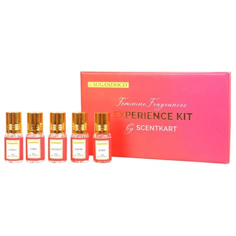 SUGANDHCO Feminine Fragrances Experience Kit (Collection of 5x3ml Attar ...