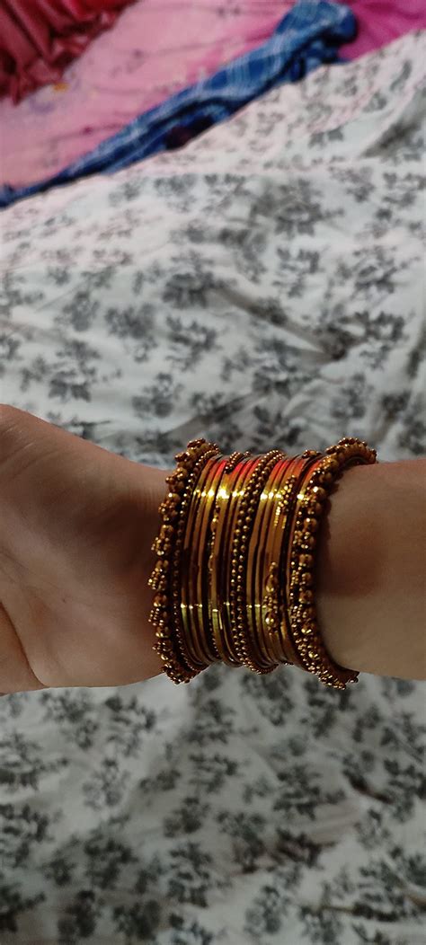 KENNICE Set Of 20 Antique Look Oxidised Mehandi Toned Classic Textured ...