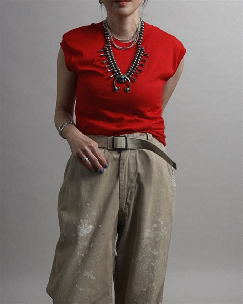 1970-80's Red Plain / Sleeveless T-Shirt | Witty Vintage