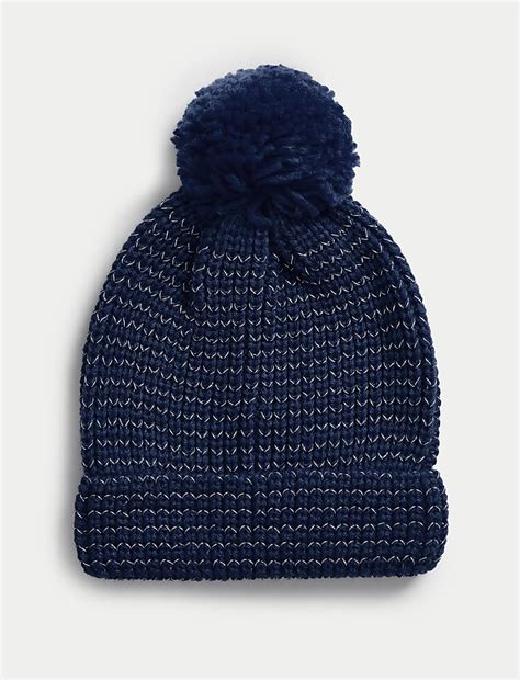 Buy Kids Reflective Knitted Winter Hat at Marks & Spencer