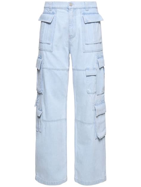 Bleached cargo jeans - Versace - Men | Luisaviaroma