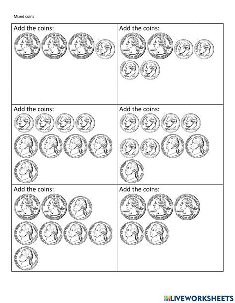 Image result for Adding Coins Worksheet