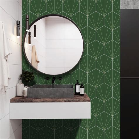 Green Bathroom Floor Tiles