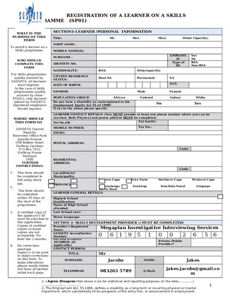 1Page QCTO Skills Programme Application ... - megaplan co Doc Template ...