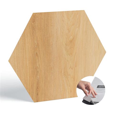 Snapklik.com : BaseCore HEX Hexagon Vinyl Flooring Pine 5.75" DIY Self ...