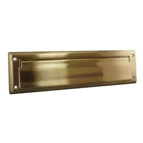 Global Door Controls Satin Brass Spreader plate in the Mailbox ...