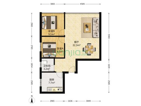 许昌小区和天下三居室118平方现代简约风格装修效果图-家居美图_装一网装修效果图