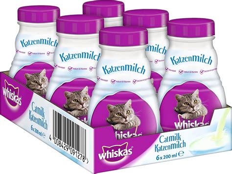 whiskas Cat Milk for Cats from 6 weeks - Delicious Snack for a Happy ...