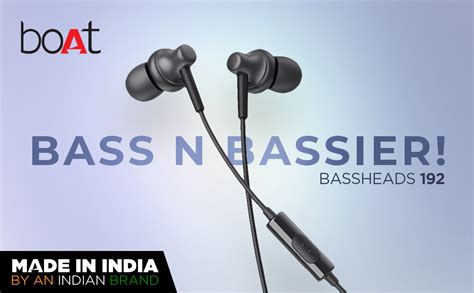 boAt Bassheads 192 Wired in Ear Earphones Signature Sound, Metallic ...