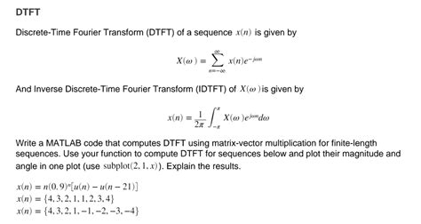 How to Implement Dtft in MATLAB 的图像结果