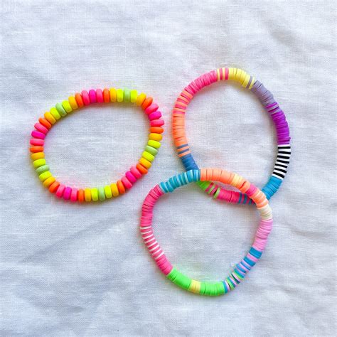 Clay Bead Bracelet Ideas - the neon tea party