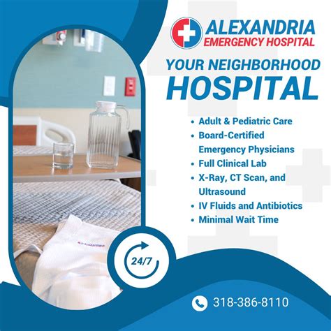 We recognize how precious your time is at Alexandria Emergency Hospital ...