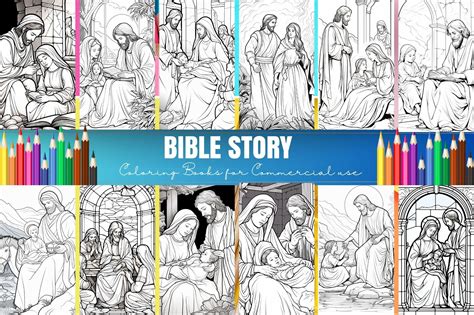 Bible and Cross Coloring Book, Christian Printable, Adults & Kids ...