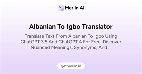 Albanian to Igbo Translator