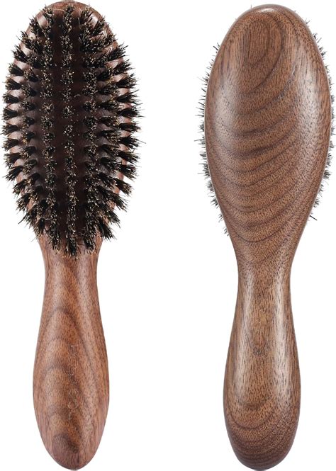 Amazon.com : O BRUSHZOO Boar Bristle Hair Brush for Men, Black Walnut ...