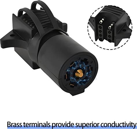 Buy Trailer Plug Adapters, 7 Pin to 4 and 5 Flat Blade Trailer ...