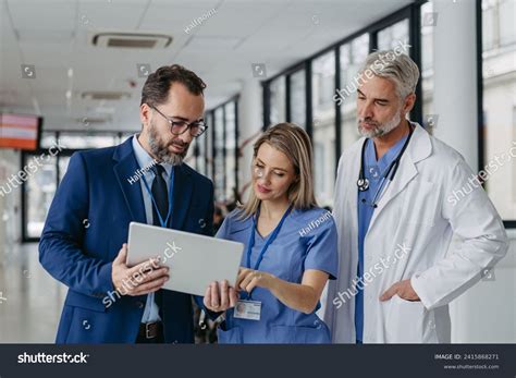 Pharmaceutical Sales Representative Talking Doctors Medical Stock Photo 2415868271 | Shutterstock