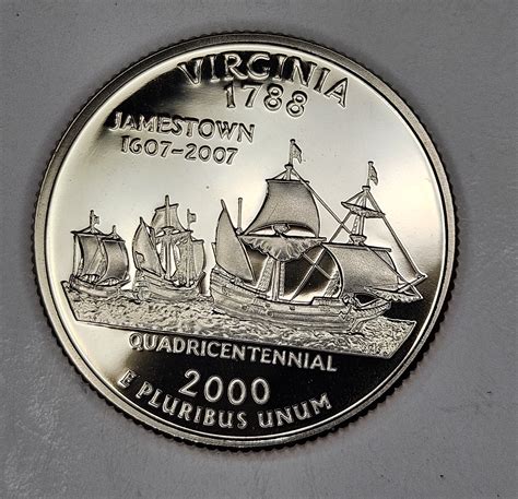 2000 s Virginia State Washington Proof Quarter- USA Coin | Property Room