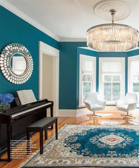 turquoise colour living room