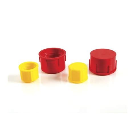 Stockcap THREADED CAP-CT-25-LDPE-RED, 500PK 031475 | Zoro