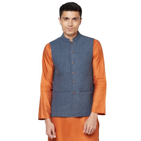 Buy Fabindia Men Tweed Nehru Jacket Wool_XXL at Amazon.in