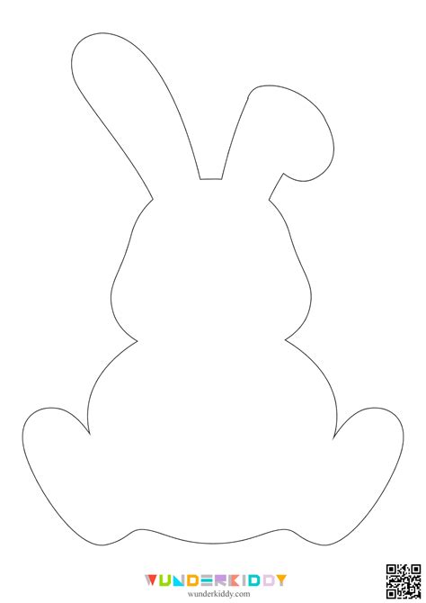 Printable Easter Bunny Cut Out Paper Craft Template for Kids