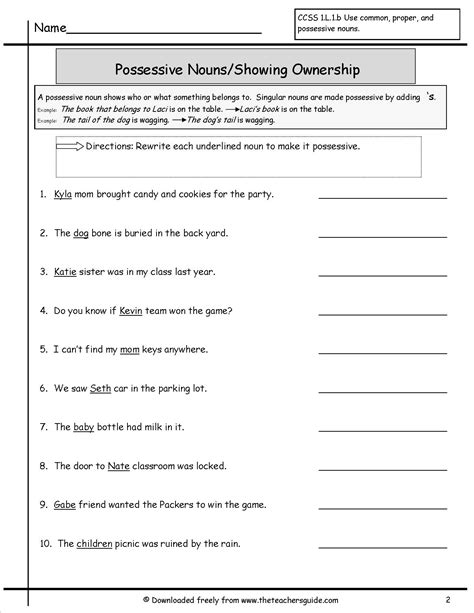 nouns worksheets possessive nouns worksheets - singular possessive noun ...