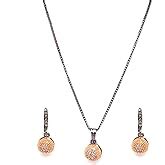 I Jewels Rose Gold Plated Special Glittering Cubic Zirconia Chain ...