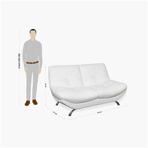 Buy Residence Half Leather 2-Seater Sofa - White from Home Centre at ...