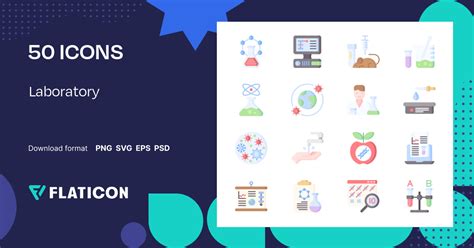 Laboratory Icon Pack | Flat | 50 .SVG Icons