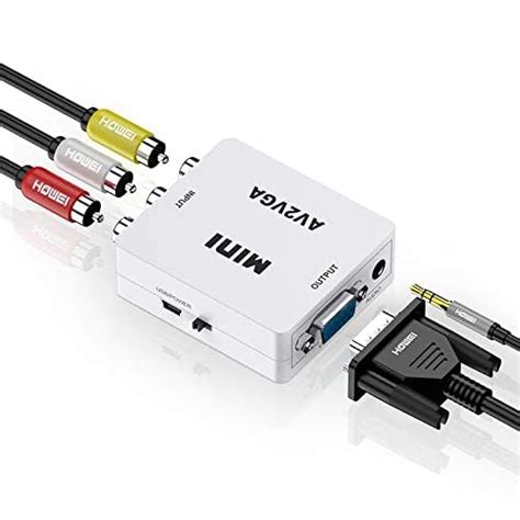 Buy CABONIX AV RCA to VGA Adapter Audio Video Converter,Composite AV to ...