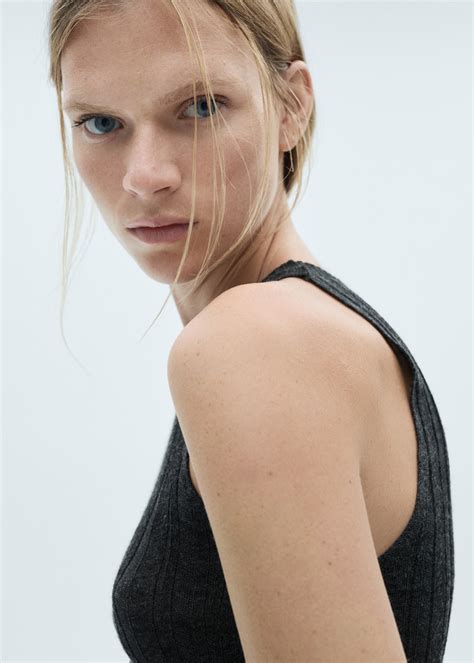 Knit halter top - Women | MANGO USA