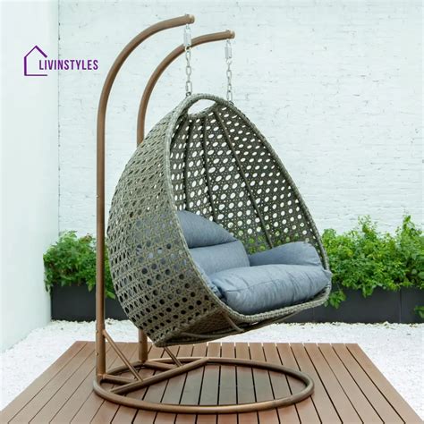 Marco Double Seater Hanging Swing With Stand For Balcony , Garden Swin ...