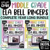 ELA Bell Ringers Middle School Upper Elementary Editable Distance ...